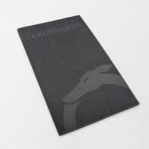 TRUSSARDI Ανδρική Πετσέτα Θαλάσσης Μαύρη, 88 x 190 cm, TRU2MTW01