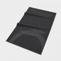 TRUSSARDI Ανδρική Πετσέτα Θαλάσσης Μαύρη, 88 x 190 cm, TRU2MTW01