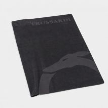 TRUSSARDI Ανδρική Πετσέτα Θαλάσσης Μαύρη, 88 x 190 cm, TRU2MTW01