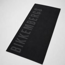 BIKKEMBERGS Πετσέτα Θαλάσσης Μαύρη 90x168 cm, BKK26MTW02
