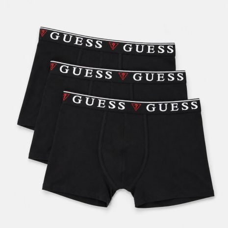 GUESS JEANS Ανδρικά Μπόξερ 3 Τεμαχίων U97G01KCD31 Μαύρα