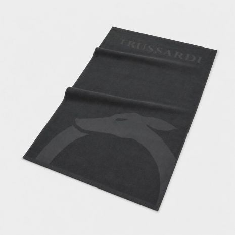 TRUSSARDI Ανδρική Πετσέτα Θαλάσσης Μαύρη, 88 x 190 cm, TRU2MTW01