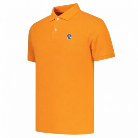 NORTH SAILS Ανδρική Κοντομάνικη Μπλούζα Polo, Πορτοκαλί 995000000_AR0723