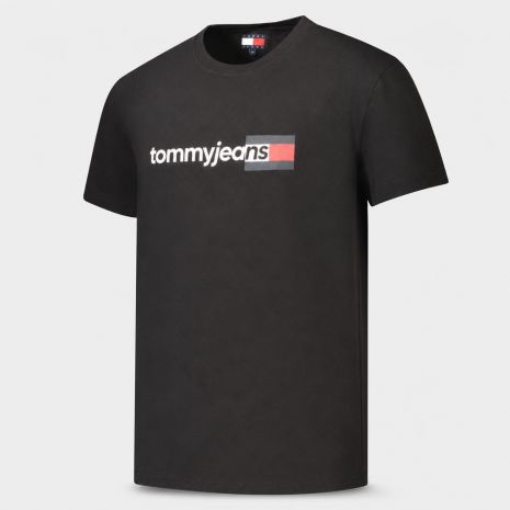 TOMMY HILFIGER , Ανδρικό κοντομάνικο T-shirt Μαύρο, DM0DM23406