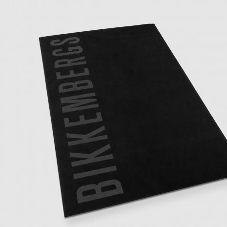 BIKKEMBERGS Πετσέτα Θαλάσσης Μαύρη 90x168 cm, BKK26MTW02