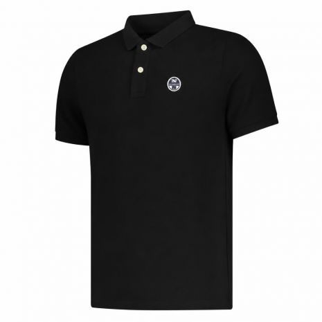 NORTH SAILS Ανδρική Κοντομάνικη Μπλούζα Polo Μαύρη 995000000_NE0999