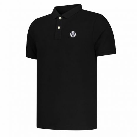 NORTH SAILS Ανδρική Κοντομάνικη Μπλούζα Polo Μαύρη 995000000_NE0999