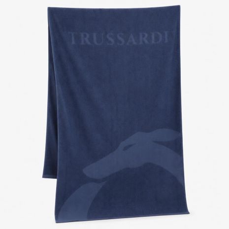 TRUSSARDI Ανδρική Πετσέτα Θαλάσσης Μπλε, 88 x 190 cm, TRU2MTW01