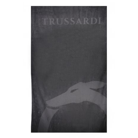 TRUSSARDI Ανδρική Πετσέτα Θαλάσσης Μαύρη, 88 x 190 cm, TRU2MTW01