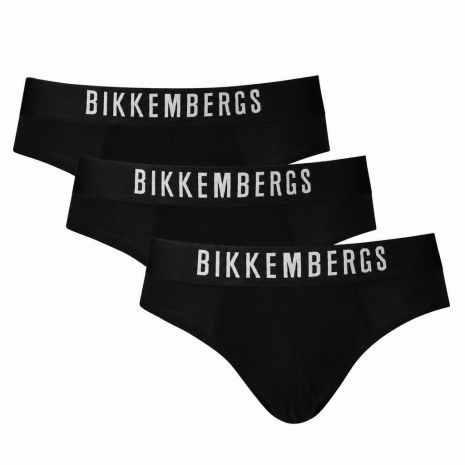 BIKKEMBERGS Ανδρικά Slip 3 Pack Μαύρο BKK1USP10TR