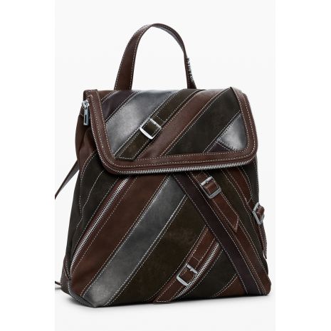 DESIGUAL Γυναικείο Καφέ Σακίδιο Πλάτης Fibonacci Hampton Mini 25WAKP26